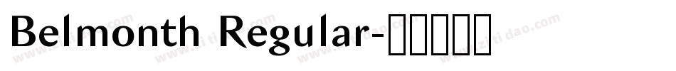 Belmonth Regular字体转换